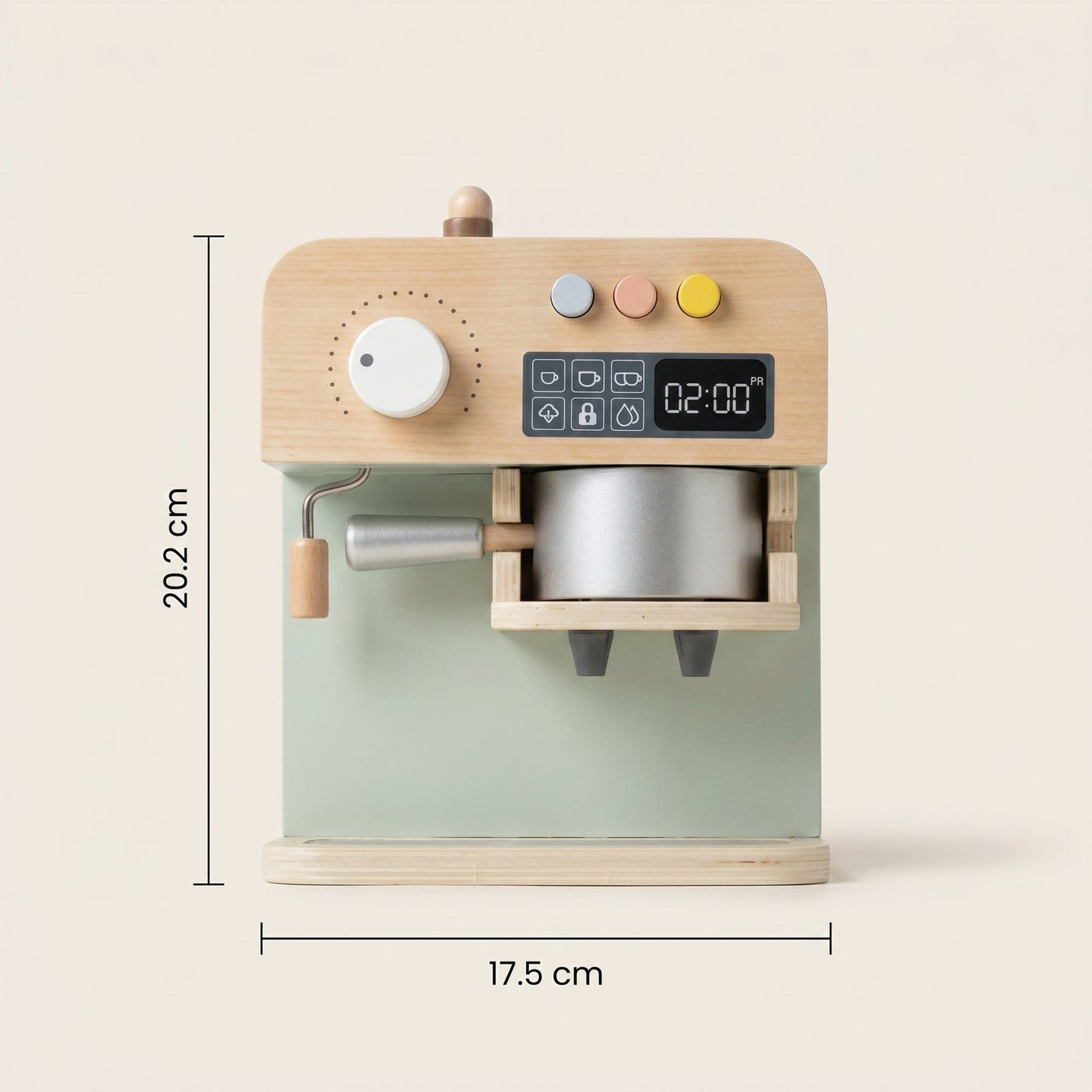 Montessori wooden coffee machine toy