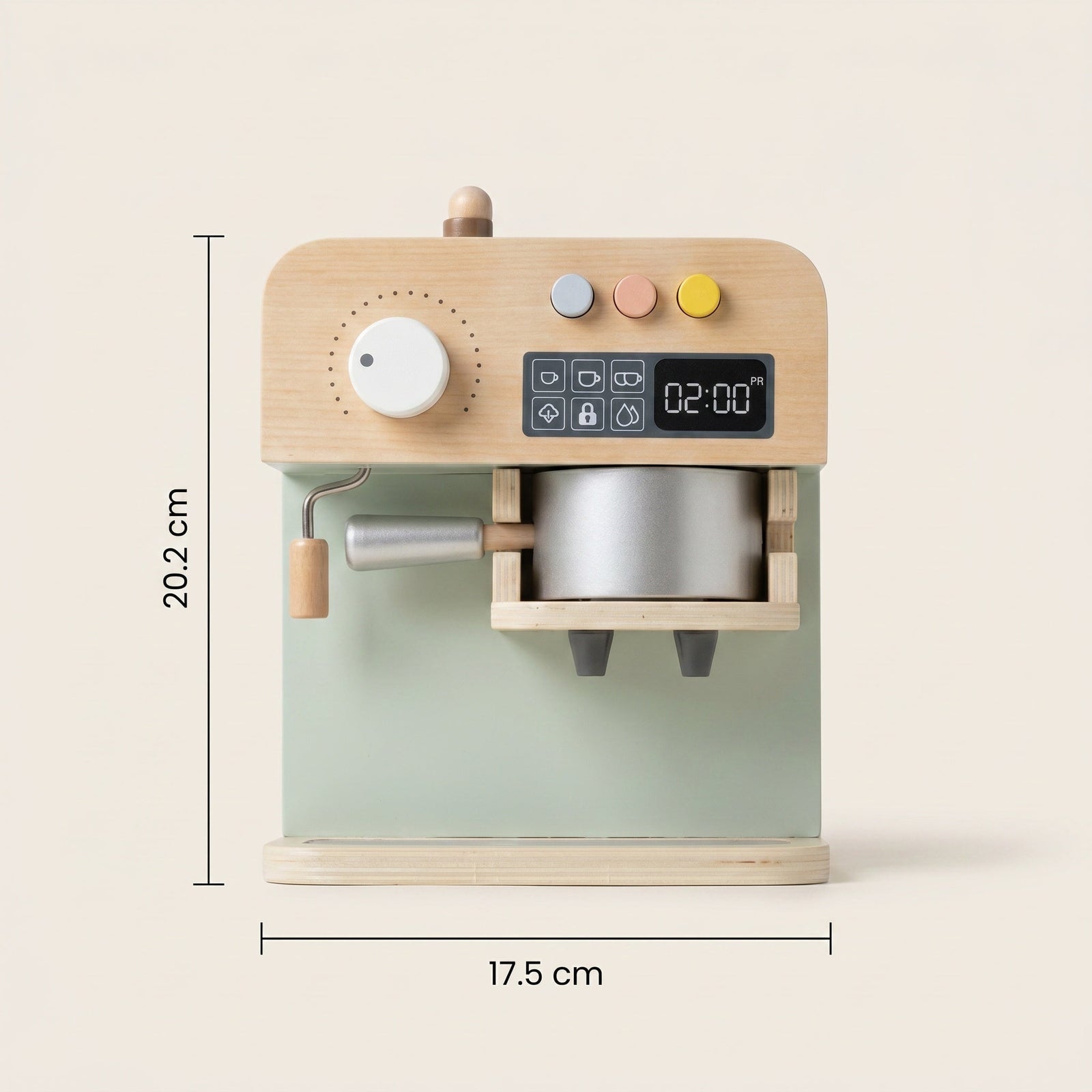 Montessori wooden coffee machine toy
