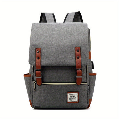 Unisex waterproof laptop backpack in grey