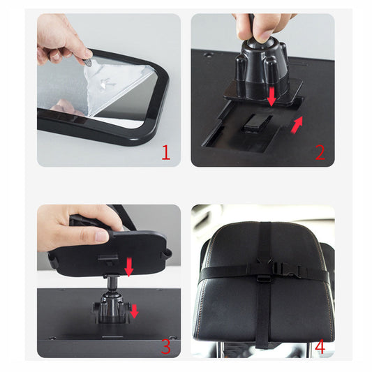 Baby car mirror installed in car