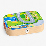Wooden City Building Blocks Stacking Toy with Carry Case miniatura 3