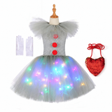 Scary Clown Light-Up Tutu Dress Halloween Costume thumbnail 6