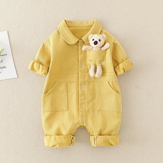 Denim Jumpsuit Yellow