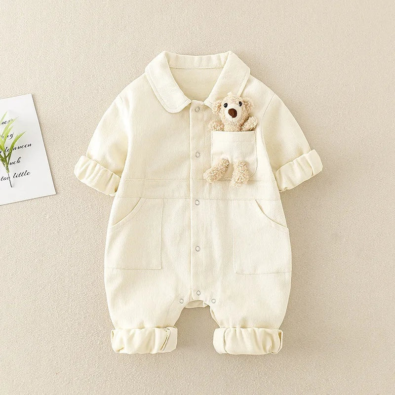 Denim Jumpsuit White