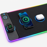 3-in-1 RGB Wireless Charging Desk Mat, 80x30cm miniatura 3