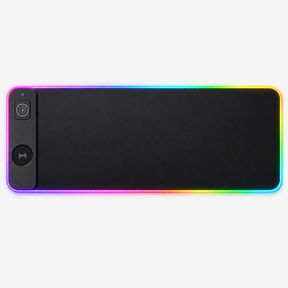 3-in-1 RGB Wireless Charging Desk Mat, 80x30cm