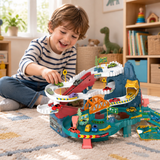 Interactieve racebaan-speelset voor kinderen met automatische transportband miniatuur 5