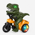 Electric Dinosaur Trike Toy – 360° Stunt Car with Lights & Music, DIY Assembly