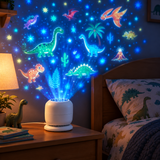 Proiettore notturno a forma di dinosauro, lampada galassia LED rotante a 360°, USB miniatura 5