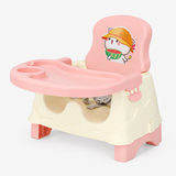 Adjustable Foldable Baby Booster Dining Chair with Tray miniatura 2