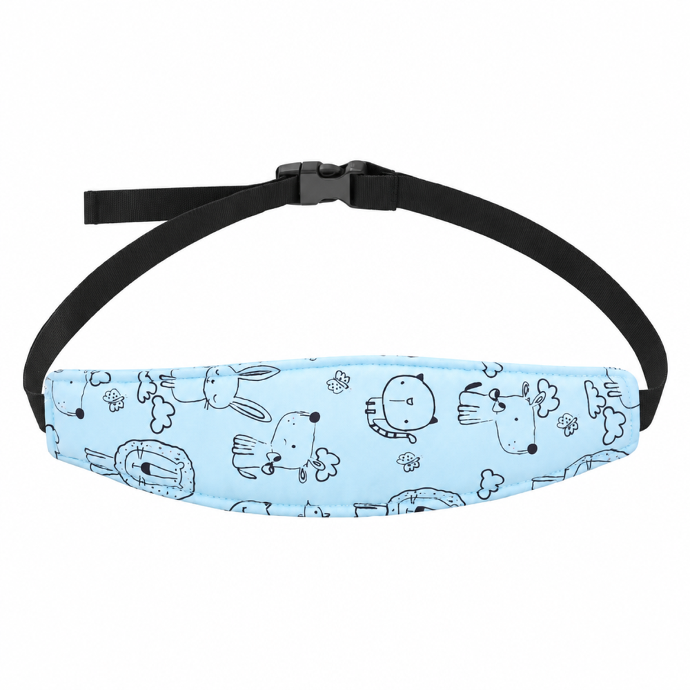 Baby Car Seat Head Support Strap - Adjustable Stroller Headrest