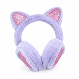 Cat Ear Glitter Plush Earmuffs, Winter Ski Ear Warmers for Women & Girls thumbnail 2