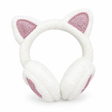 Cat Ear Glitter Plush Earmuffs, Winter Ski Ear Warmers for Women & Girls thumbnail 3