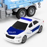 Inertia Crane Tow Truck Toy with Rescue Car, Sound & Light thumbnail 4
