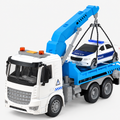 Inertia Crane Tow Truck Toy with Rescue Car, Sound & Light