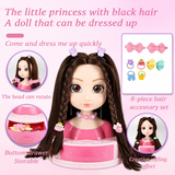 Princess Hair Styling Doll Head Toy Kit - 19 Piece Play Set thumbnail 5