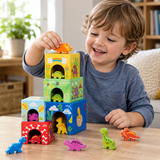 Wooden Dinosaur Balance Stacking Blocks – Sorting Toy miniatura 4