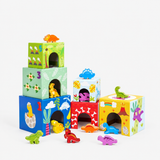 Wooden Dinosaur Balance Stacking Blocks – Sorting Toy miniatura 2