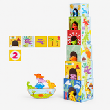 Wooden Dinosaur Balance Stacking Blocks – Sorting Toy miniatura 3