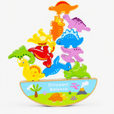 Wooden Dinosaur Balance Stacking Blocks – Sorting Toy miniatura 5