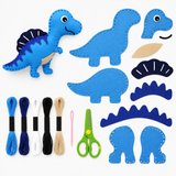 Kit per cucito creativo con animali in feltro per bambini, set fai-da-te per principianti miniatura 4