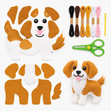 Kit per cucito creativo con animali in feltro per bambini, set fai-da-te per principianti miniatura 5