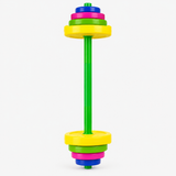 Speelgoed fitnessset met halter en gewichten voor kinderen miniatuur 2