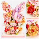 3D Flower Book Building Block Set with Butterfly and Light miniature 4
