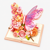 3D Flower Book Building Block Set with Butterfly and Light miniature 5