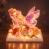 3D Flower Book Building Block Set with Butterfly and Light miniature 6
