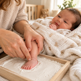 Baby-Fußabdruck- & Handabdruck-Gipsset – Erinnerungsset für Neugeborene Miniaturansicht 6