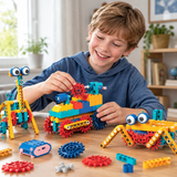 DIY Motorized Gear Building Blocks Set – STEM Engineering Toy for Kids miniatura 5