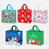 Wiederverwendbare Weihnachtsgeschenktüten mit Henkeln – verschiedene festliche Designs Miniaturansicht 5