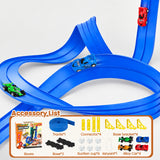 DIY Gravity Race Track Set with Pull-Back Car, Aluminium Rail Slide thumbnail 2