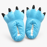 Kids Animal Claw Slippers - Soft Plush Dinosaur & Monster thumbnail 4