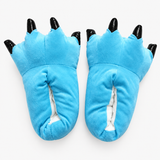 Kids Animal Claw Slippers - Soft Plush Dinosaur & Monster thumbnail 3