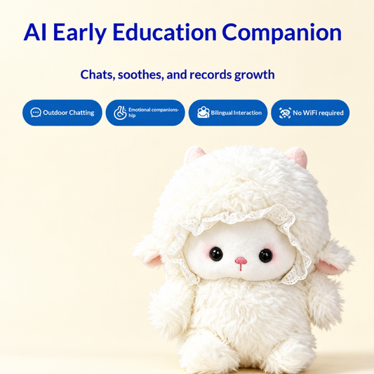 AI early education companion lamb plush toy with voice interaction feature highlights