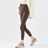 Maternity Ribbed Outdoor Leggings, Drawstring High-Waist Belly Support Pants thumbnail 2