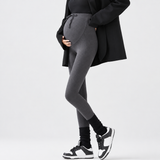 Maternity Ribbed Outdoor Leggings, Drawstring High-Waist Belly Support Pants thumbnail 1