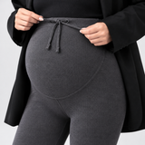 Maternity Ribbed Outdoor Leggings, Drawstring High-Waist Belly Support Pants thumbnail 5
