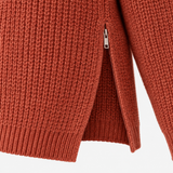 Pull de grossesse en maille oversize avec fentes latérales zippées miniature 4