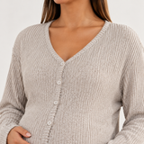 Ensemble 2 pièces maternité : gilet à col en V et pantalon ample miniature 6