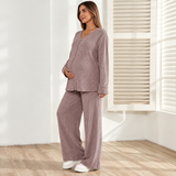 Ensemble 2 pièces maternité : gilet à col en V et pantalon ample miniature 4