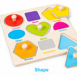 Wooden Montessori Peg Puzzle - Hand-Grip Toddler Board thumbnail 5