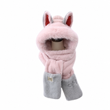 Plush Winter Hood Scarf, Fluffy One-Piece Ear-Warming Hat thumbnail 5