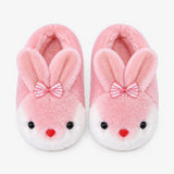 Pantoufles lapin de dessin animé pour filles, chaussures d'intérieur d'hiver chaudes doublées de coton miniature 6