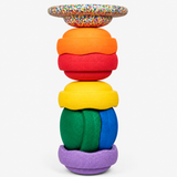 Rainbow Confetti Stacking Stones & Balance Board Set thumbnail 2