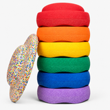 Rainbow Confetti Stacking Stones & Balance Board Set thumbnail 1