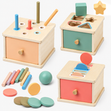 Boîte de tri de formes Montessori en bois – Jouet sensoriel 4-en-1 miniature 5