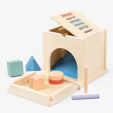 Boîte de tri de formes Montessori en bois – Jouet sensoriel 4-en-1 miniature 3